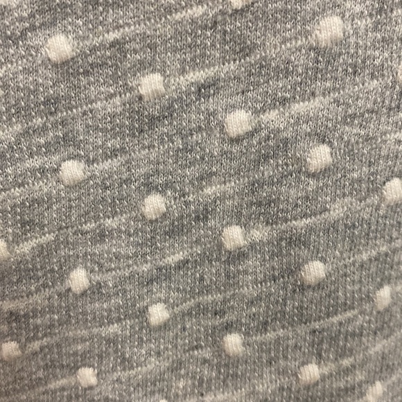 JCP oversized gray with white polka dots sweatshirt w/rhinestones - Size Large - Picture 7 of 12